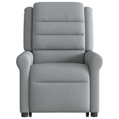 Poltrona Alzapersona Reclinabile Grigio Chiaro in Tessuto | homemem39