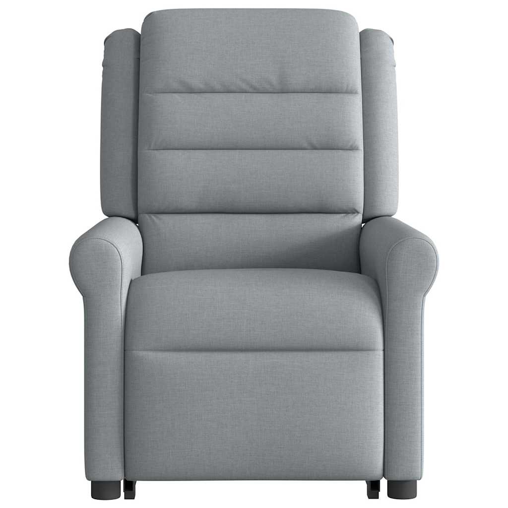 Poltrona Alzapersona Massaggi Reclinabile Grigio Chiaro Tessuto | homemem39