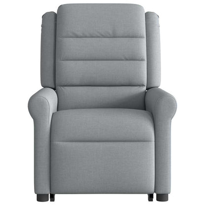 Poltrona Alzapersona Massaggi Reclinabile Grigio Chiaro Tessuto | homemem39