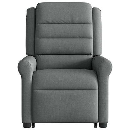 Poltrona Alzapersona Massaggi Reclinabile Grigio Scuro Tessuto | homemem39