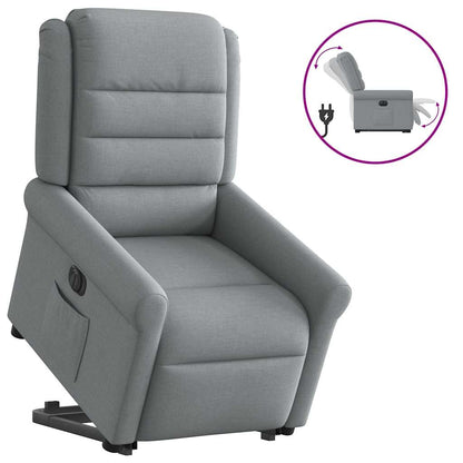 Poltrona Reclinante Alzapersona Elettrica grigio chiaro Tessuto