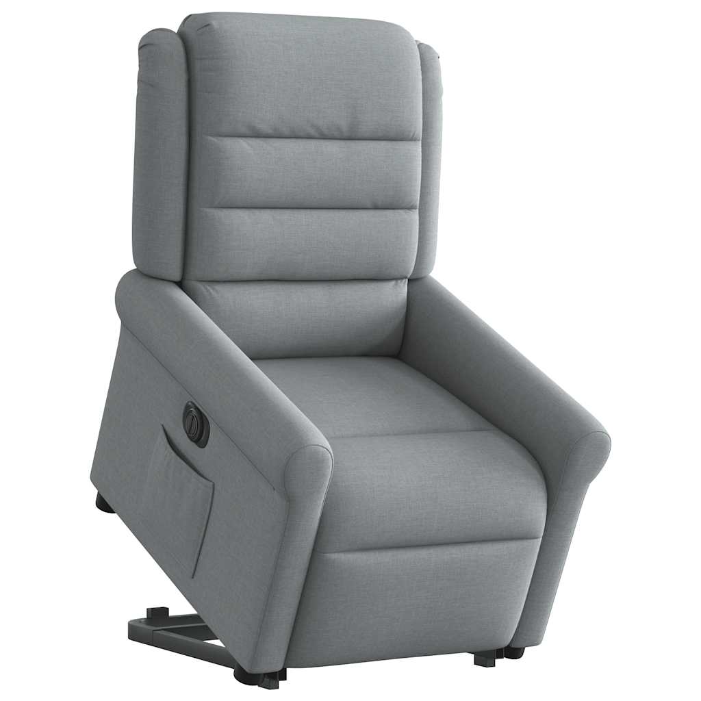 Poltrona Reclinante Alzapersona Elettrica grigio chiaro Tessuto