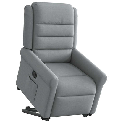 Poltrona Reclinante Alzapersona Elettrica grigio chiaro Tessuto