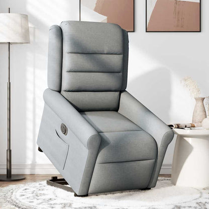 Poltrona Reclinante Alzapersona Elettrica grigio chiaro Tessuto