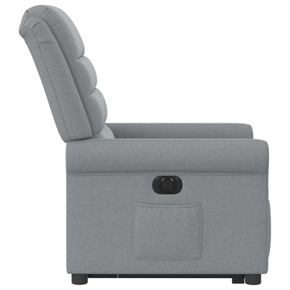 Poltrona Reclinante Alzapersona Elettrica Grigio Chiaro Tessuto | homemem39