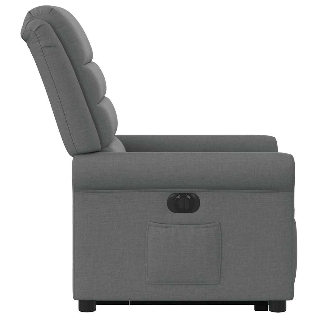 Poltrona Alzapersona Reclinabile Elettrica Grigio Scuro Tessuto | homemem39