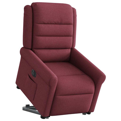 Poltrona Alzapersona Reclinabile Elettrica Rosso Vino