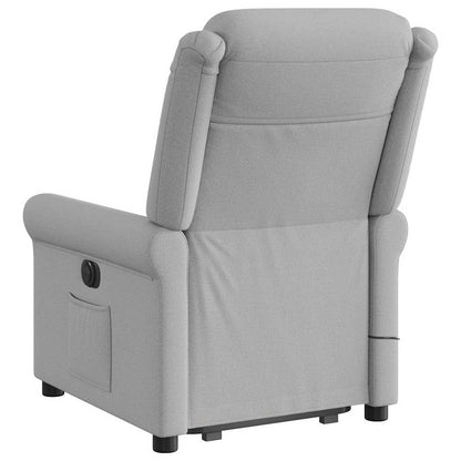 Poltrona Alzapersona Massaggi Elettrica Grigio Nuvola Tessuto | homemem39