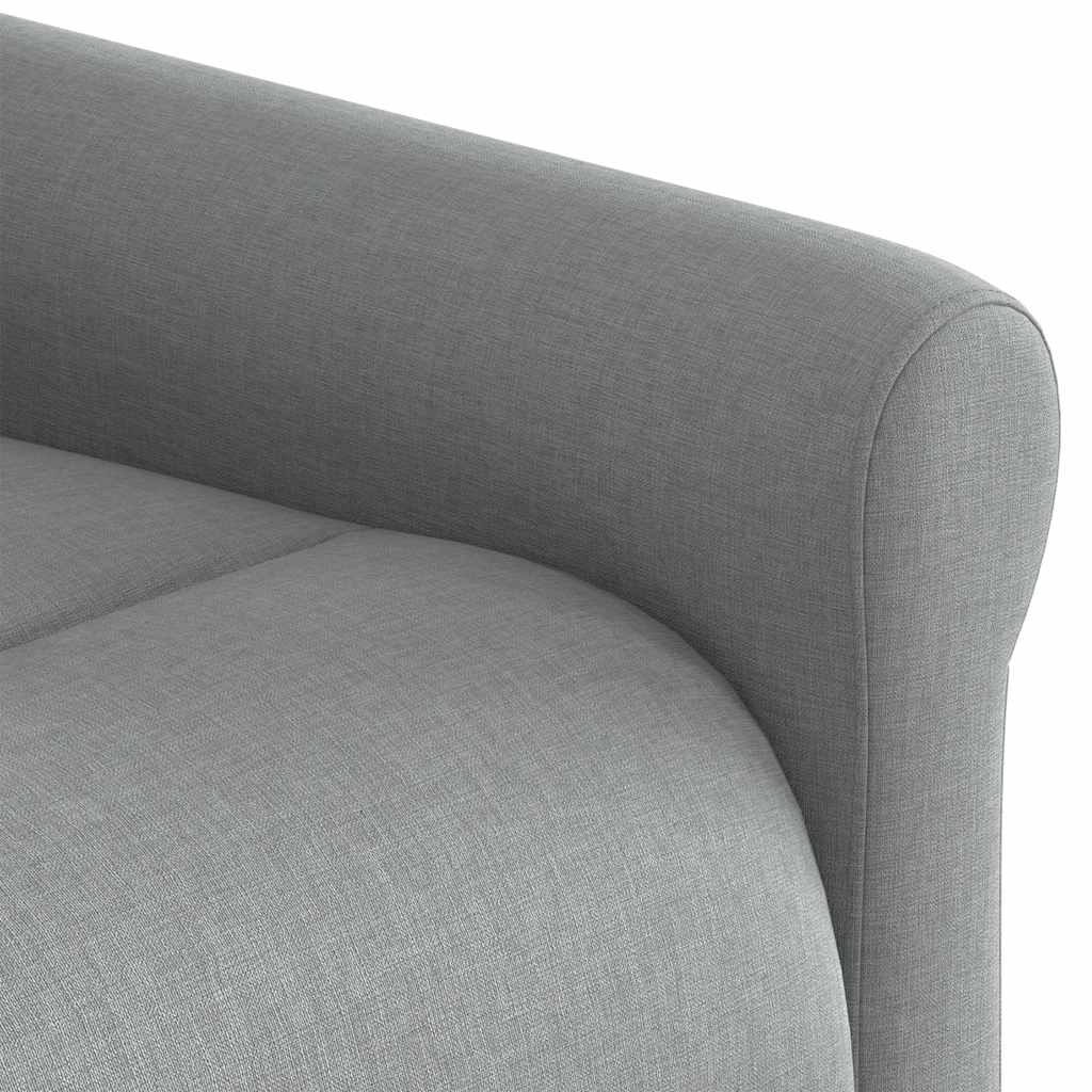 Poltrona Alzapersona Reclinabile Grigio Chiaro in Tessuto | homemem39