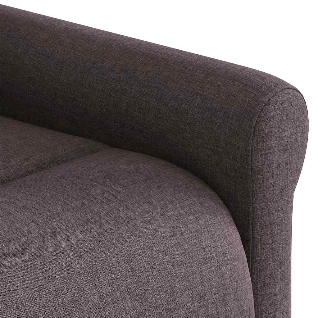 Poltrona Alzapersona Reclinante Elettrica Marrone Scuro Tessuto