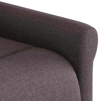 Poltrona Alzapersona Reclinante Elettrica Marrone Scuro Tessuto