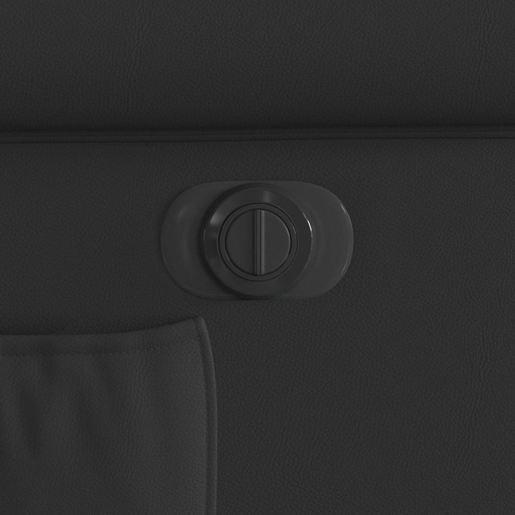 Poltrona Reclinabile Elettrica Nero Lucido Similpelle - homemem39