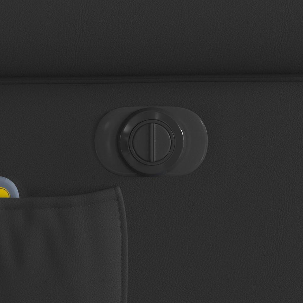 Poltrona Massaggiante Reclinabile Elettrica Nero Similpelle - homemem39