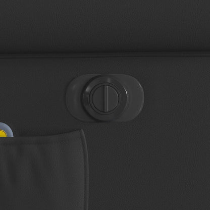 Poltrona Massaggiante Reclinabile Elettrica Nero Similpelle - homemem39