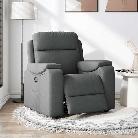 Poltrona reclinabile in Tessuto Grigio Scuro