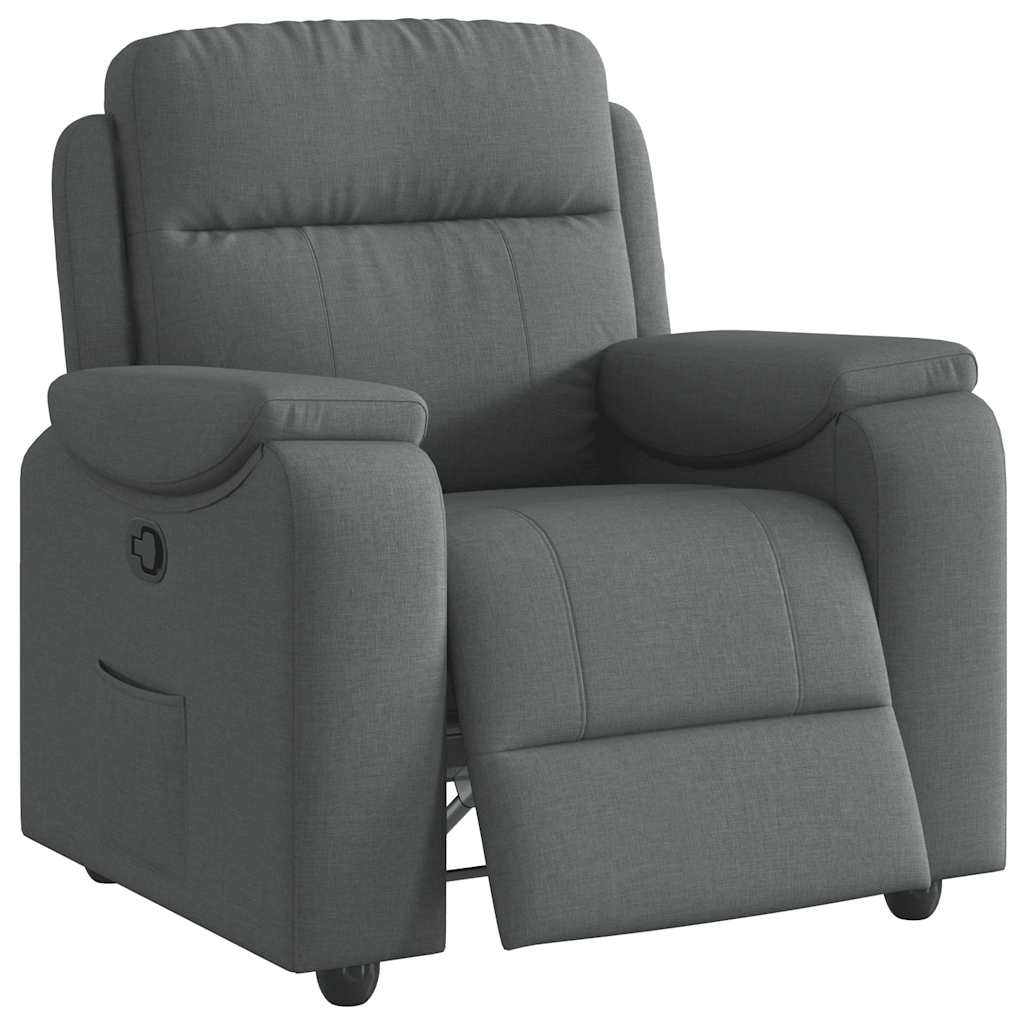 Poltrona reclinabile in Tessuto Grigio Scuro | homemem39
