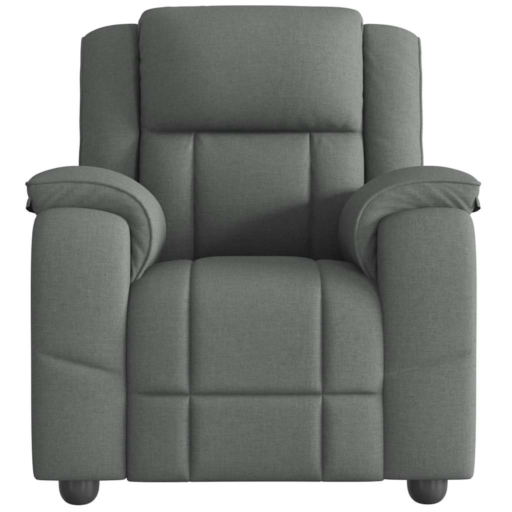 Poltrona reclinabile in Tessuto Grigio Scuro | homemem39