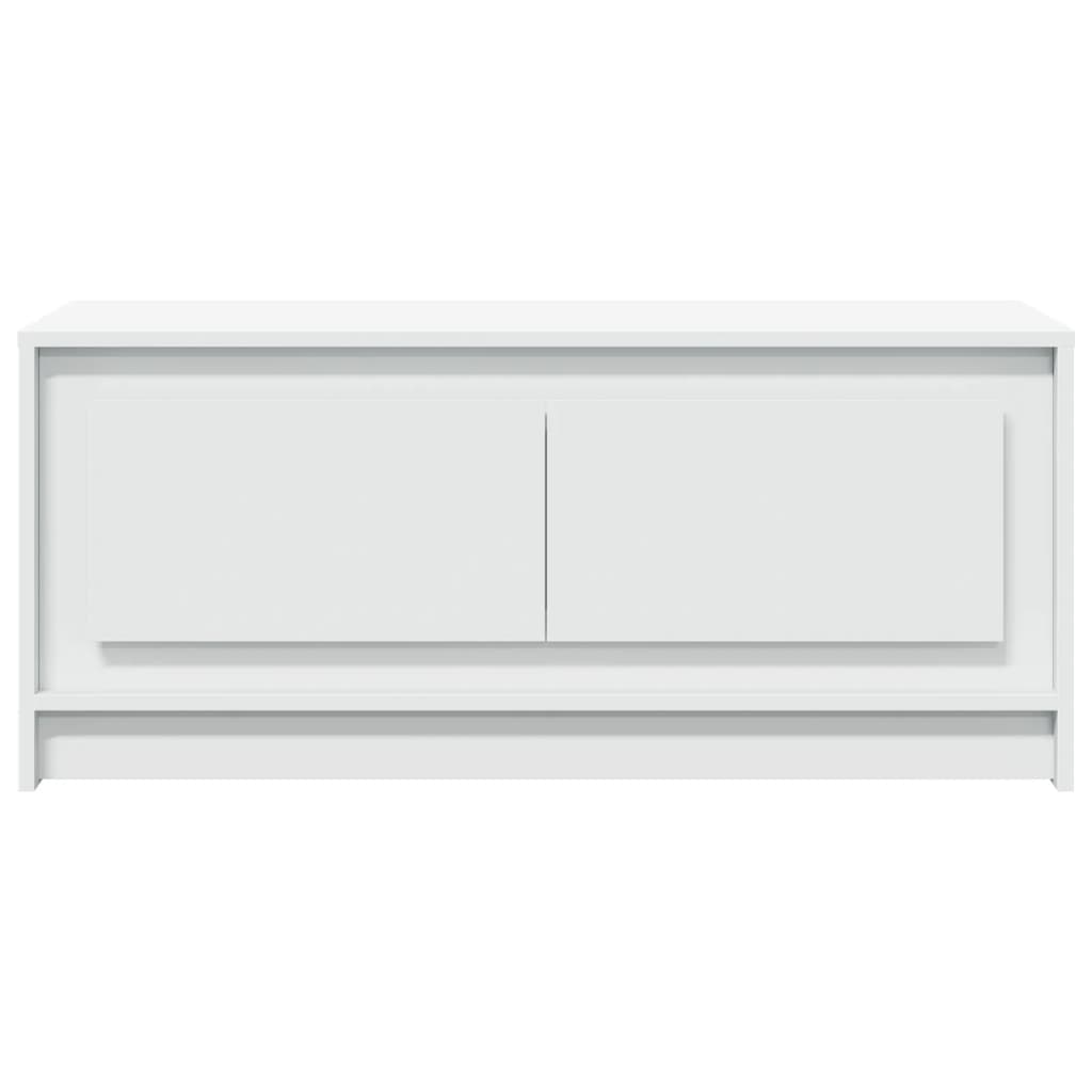 Tavolino da Salotto con Luci LED Bianco in Truciolato | homemem39