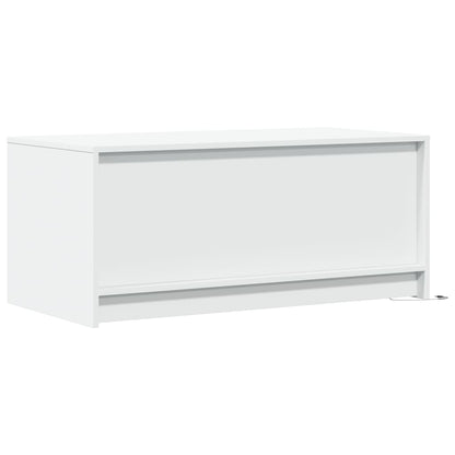 Tavolino da Salotto con Luci LED Bianco in Truciolato | homemem39