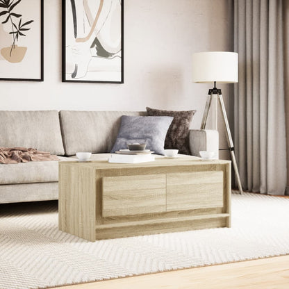 Tavolino da Salotto con Luci LED Rovere Sonoma in Truciolato | homemem39