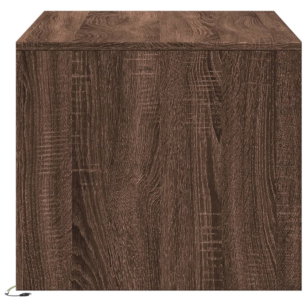 Tavolino da Salotto con Luci LED Rovere Marrone in Truciolato | homemem39