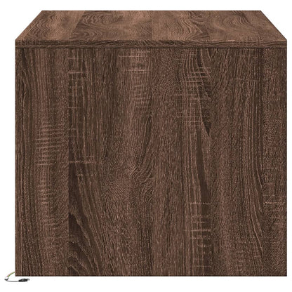 Tavolino da Salotto con Luci LED Rovere Marrone in Truciolato | homemem39
