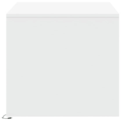 Tavolino da Salotto con Luci LED Bianco in Truciolato | homemem39