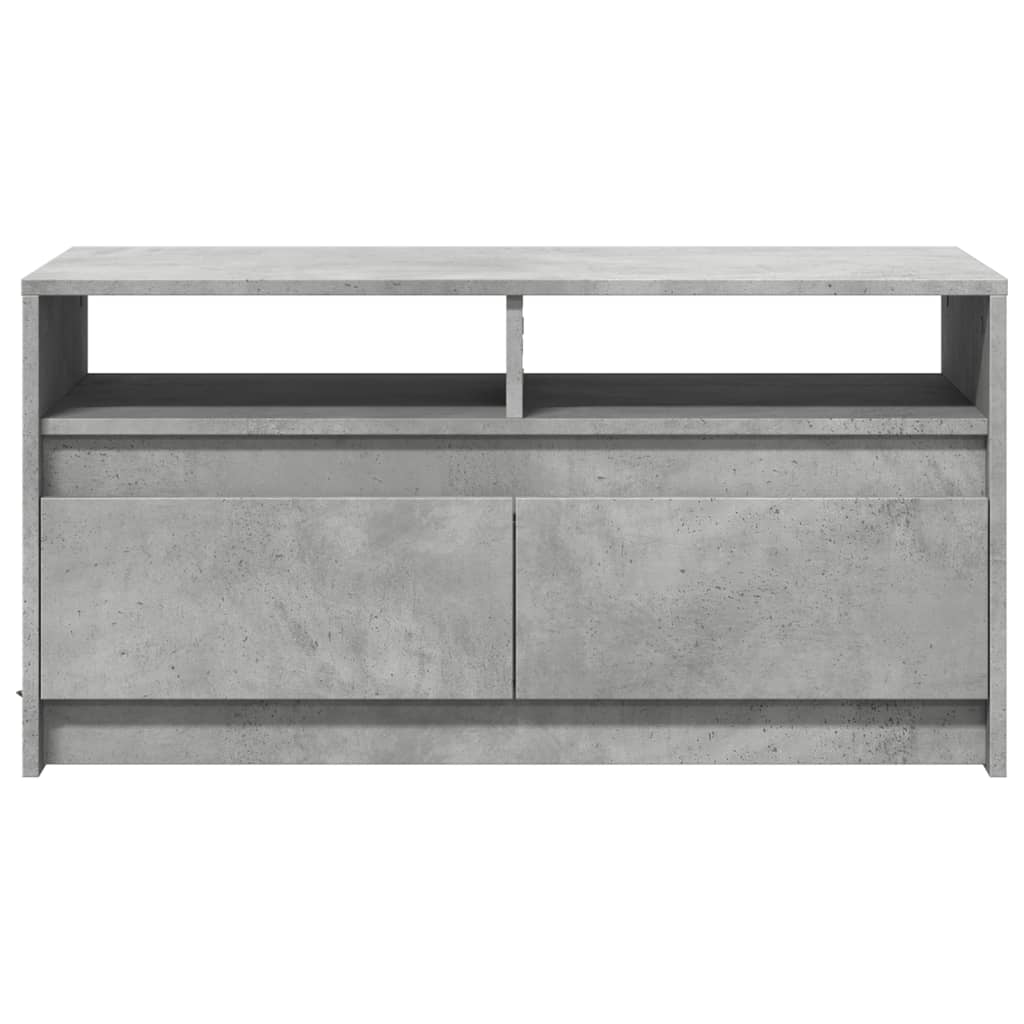 Tavolino da Salotto con Luci LED Grigio Cemento in Truciolato
