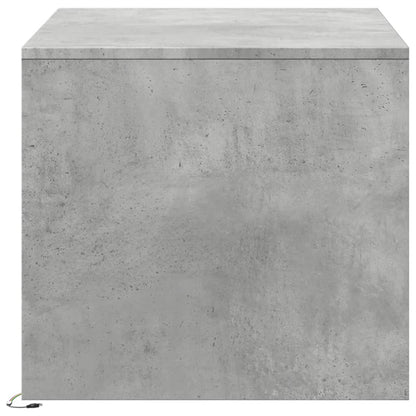 Tavolino da Salotto con Luci LED Grigio Cemento in Truciolato | homemem39