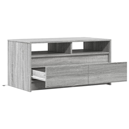 Tavolino da Salotto con Luci LED Grigio Sonoma in Truciolato | homemem39