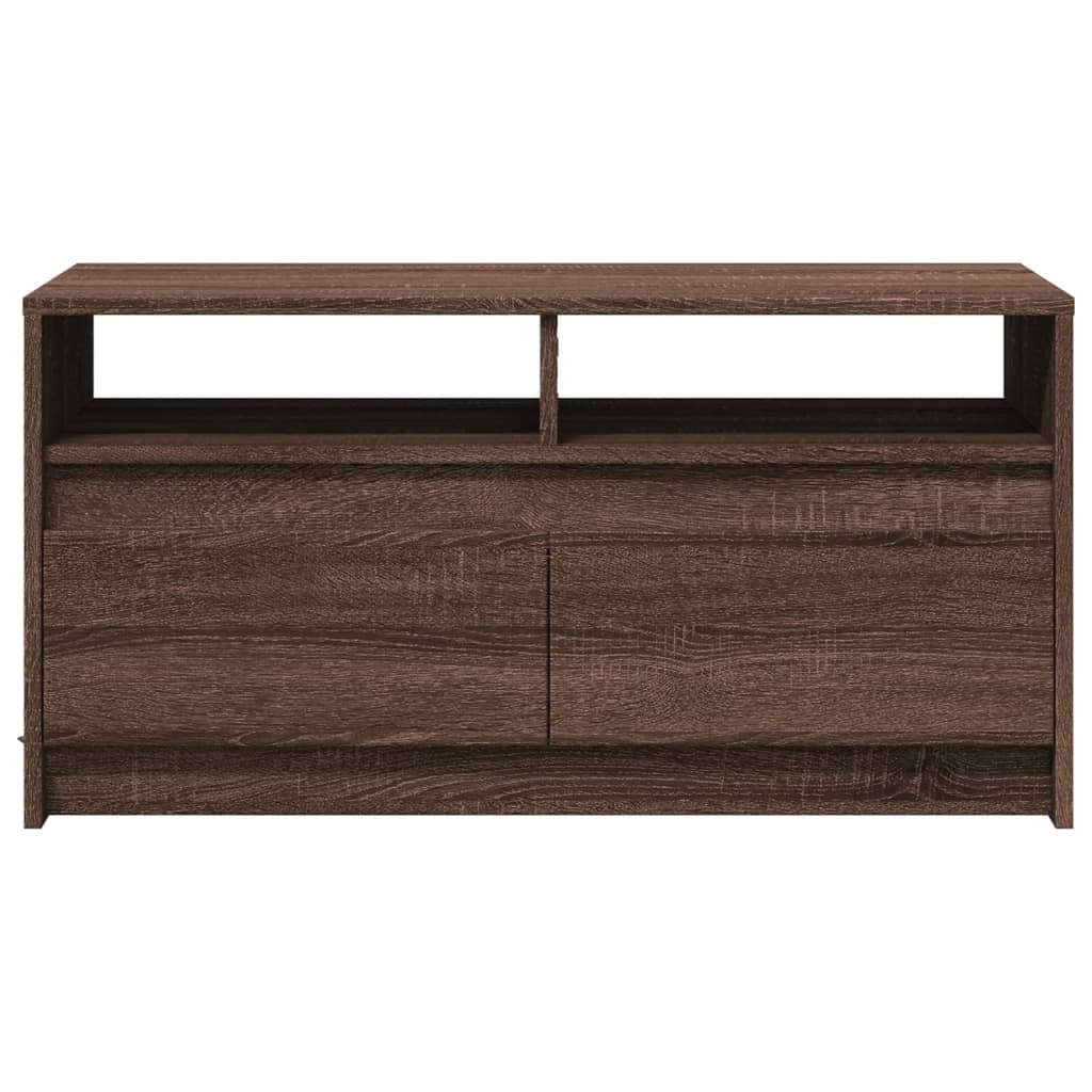 Tavolino da Salotto con Luci LED Rovere Marrone in Truciolato | homemem39