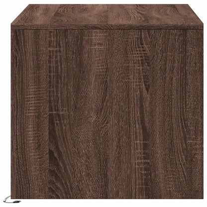 Tavolino da Salotto con Luci LED Rovere Marrone in Truciolato | homemem39