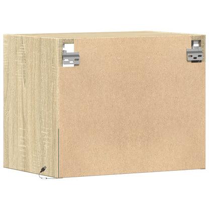 Comodini a Parete con luci LED 2 pz Rovere Sonoma - homemem39