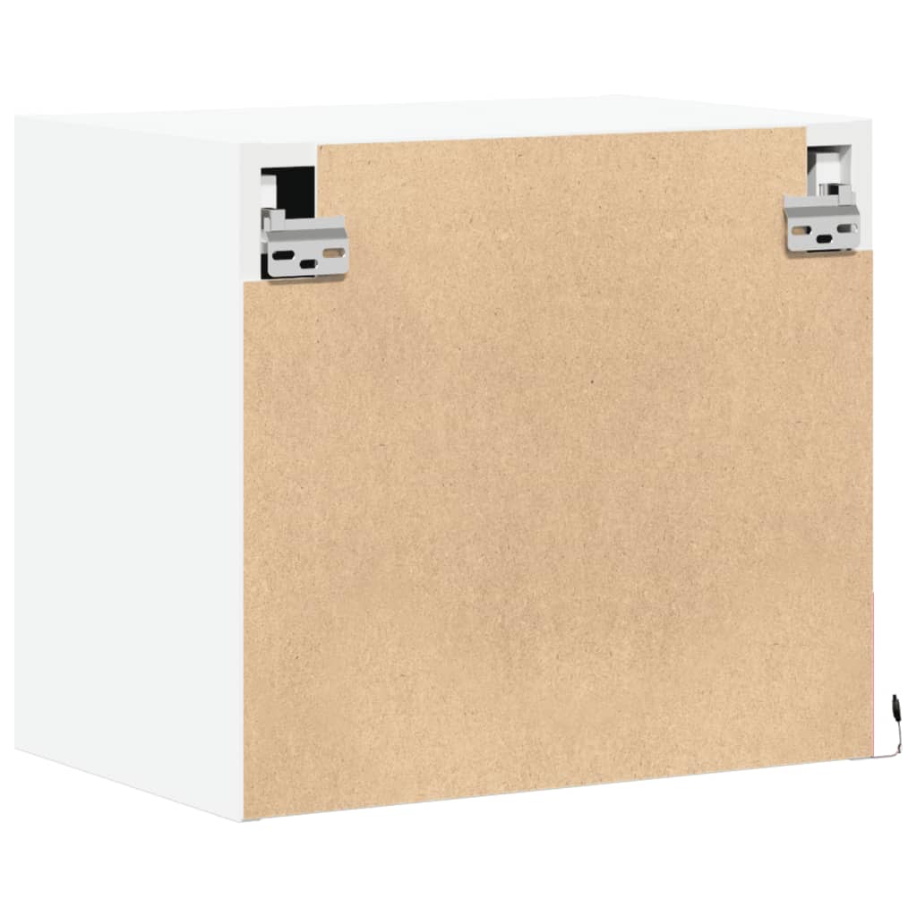 Comodino a Parete con Luci LED Bianco - homemem39