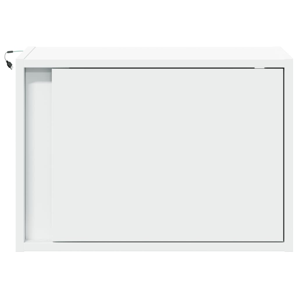 Comodino a Parete con Luci LED Bianco - homemem39