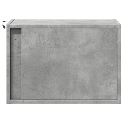 Comodino a Parete con Luci LED Grigio Cemento - homemem39