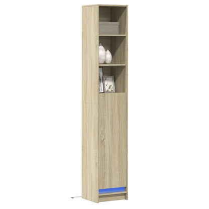 Credenza con LED Rovere Sonoma 36x32,5x200 cm Legno Multistrato - homemem39