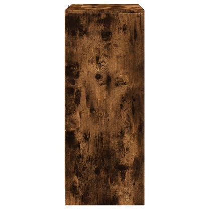 Credenza con LED Rovere Fumo 77x34x85 cm in Legno Multistrato - homemem39