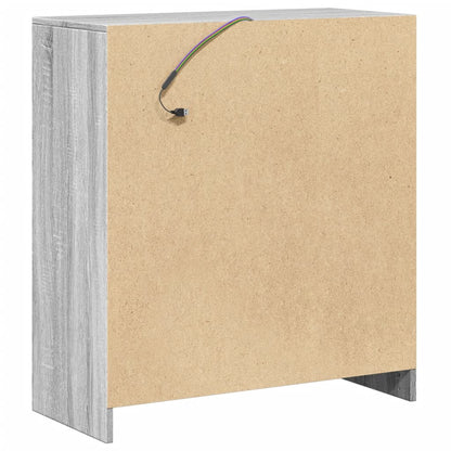 Credenza con LED Grigio Sonoma 77x34x85 cm in Legno Multistrato - homemem39