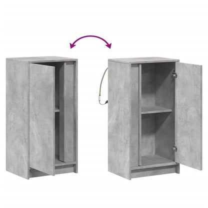 Credenza con LED Grigio Cemento 42,5x34x85 cm Legno Multistrato - homemem39