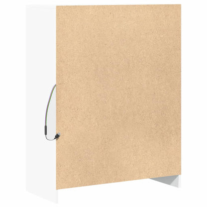 Credenza con LED Bianca 77x34x100 cm in Legno Multistrato - homemem39