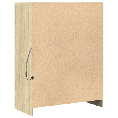 Credenza con LED Rovere Sonoma 77x34x100cm in Legno Multistrato - homemem39