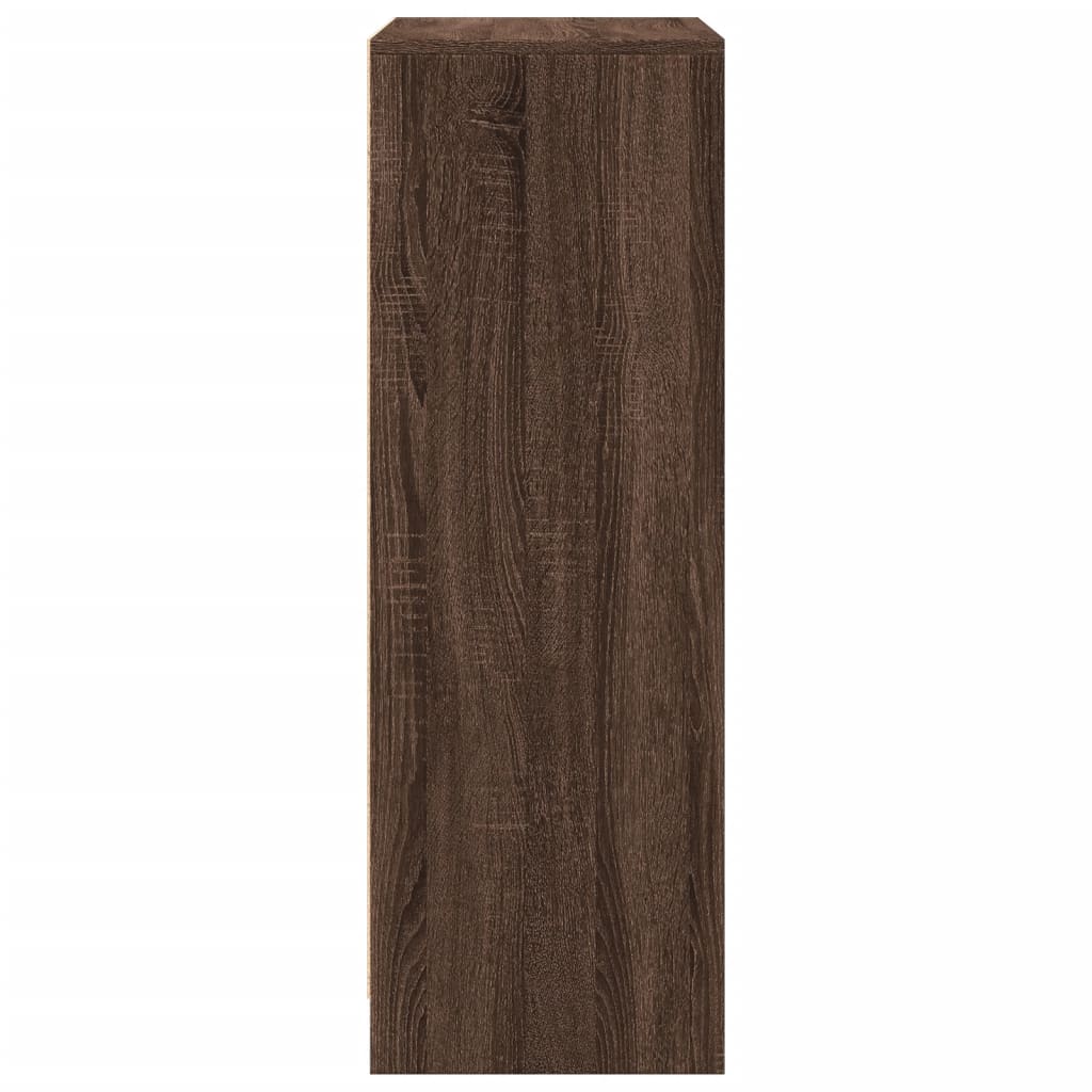 Credenza con LED Rovere Marrone 77x34x100 cm Legno Multistrato - homemem39