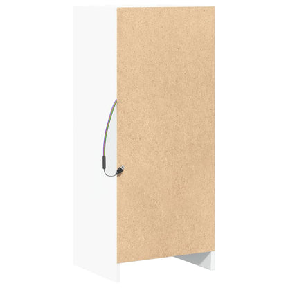 Credenza con LED Bianca 42,5x34x100 cm in Legno Multistrato - homemem39