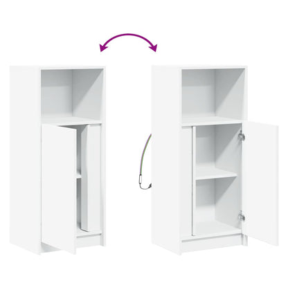 Credenza con LED Bianca 42,5x34x100 cm in Legno Multistrato - homemem39