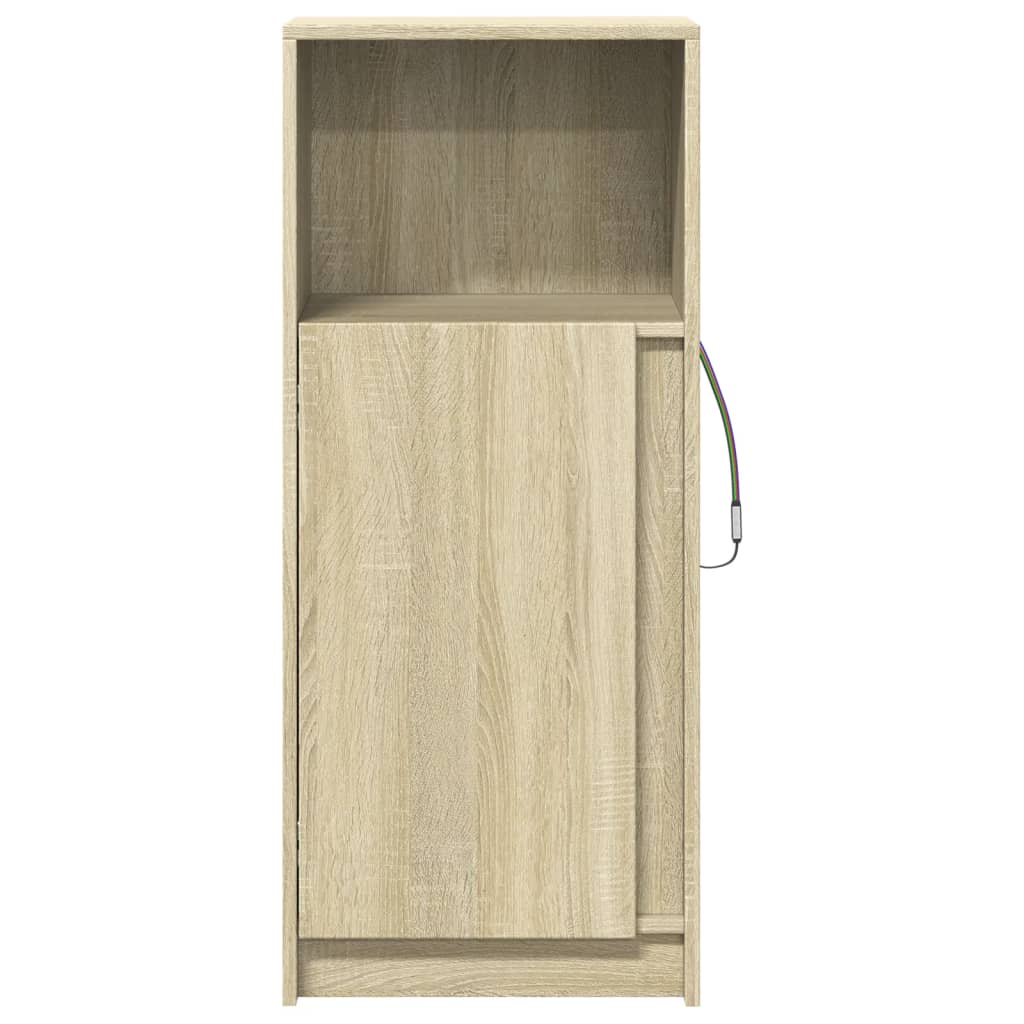 Credenza con LED Rovere Sonoma 42,5x34x100 cm Legno Multistrato - homemem39