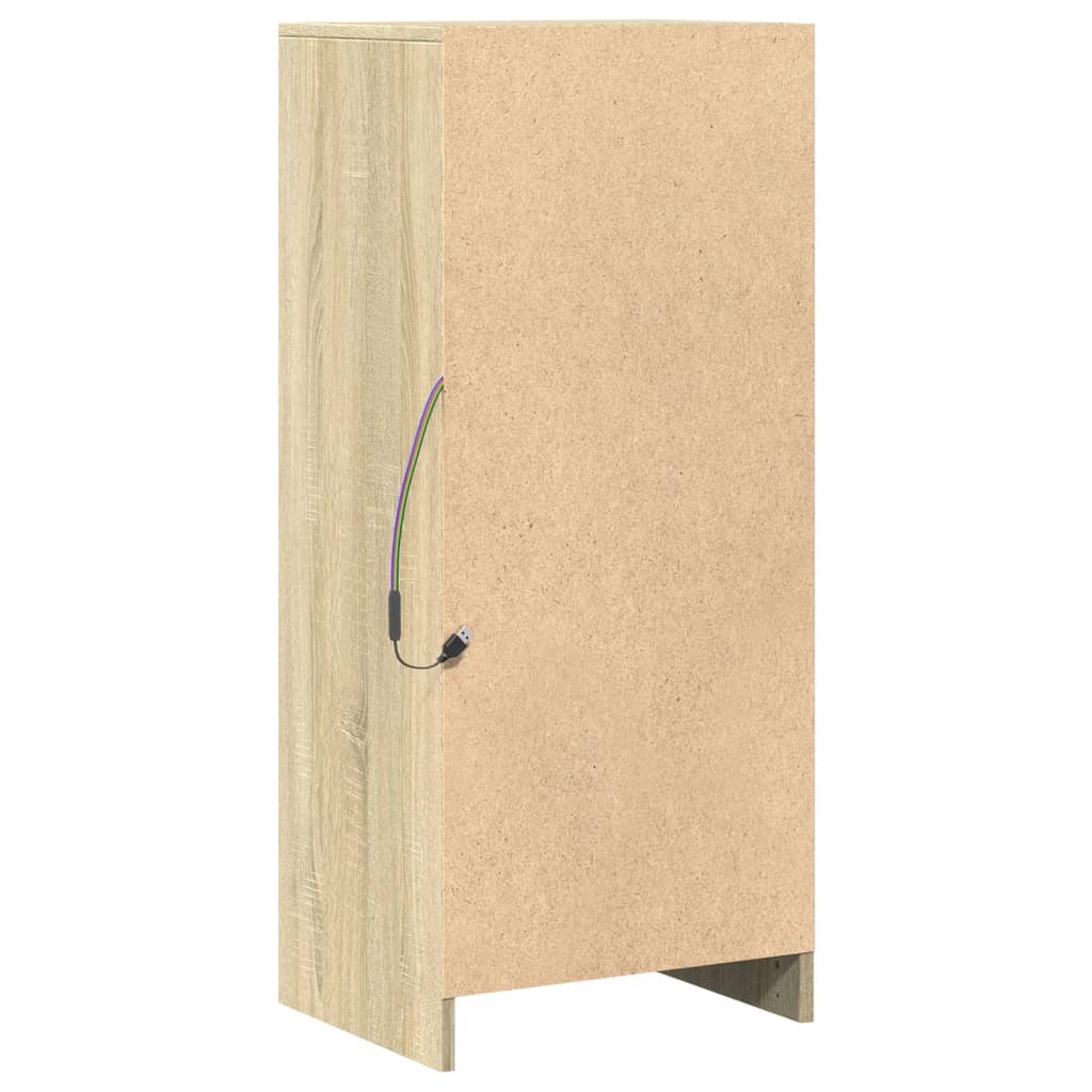 Credenza con LED Rovere Sonoma 42,5x34x100 cm Legno Multistrato - homemem39