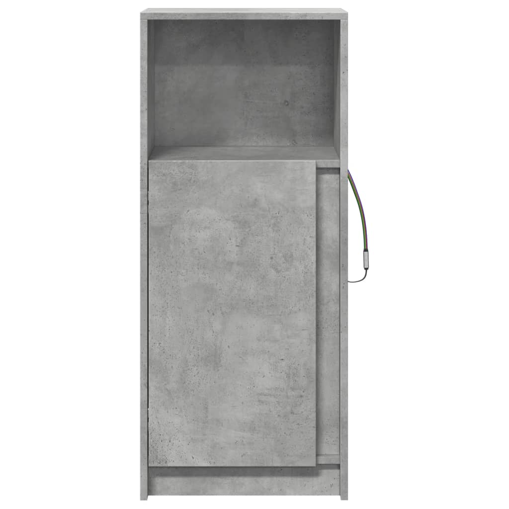 Credenza con LED Grigio Cemento 42,5x34x100cm Legno Multistrato - homemem39