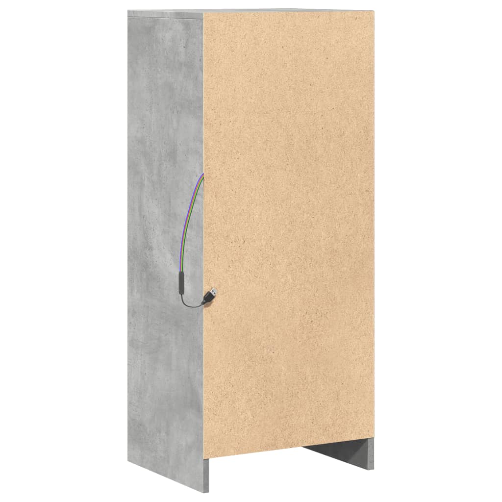 Credenza con LED Grigio Cemento 42,5x34x100cm Legno Multistrato - homemem39