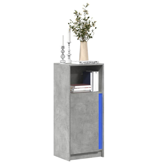Credenza con LED Grigio Cemento 42,5x34x100cm Legno Multistrato - homemem39